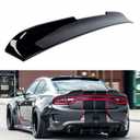 Rooftop Rear Spoiler Compatible with 2015-2023 Dodge Charger, Gloss Black V Style Wing Fits for 15-23 GT Pursuit R/T SRT SRT8 SXT Scat Pack SE Daytona Hellcat