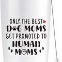 2 x New Mom Gifts for Pregnant Women, 20 Oz Stainless Steel Tumbler Set Funny Dog Mom Pregnancy Gift for Expecting Mom, Mother to be Gift for First Time Moms Wife Friend Mother Day Xmas Presents