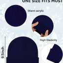 Glooarm 8 Pack Winter Hat and Gloves Set for Men Women Warm Beanies Knit Gloves Unisex Warm Sets (One Size, Black, Navy Blue, Burgundy, Black and White)
