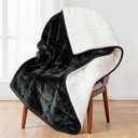 Alomidds Weighted Blanket Queen Size 15lbs 60x80 inches,Soft Plush Fleece Throw Weighted Blankets with Cozy Warm Sherpa,Ultra Fuzzy Heavy Blanket Microfiberfor Sofa Bed, Dark Grey