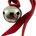 Westmon Works Believe Ornament Metal Sleigh Bell on Leather Cord Christmas Tree Decoration with Gift Bag