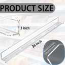 Gondola Shelf Fence - Retail Shelf Guard Rail,Clear Acrylic,for Retail Shelving and Display Shelves,10 Pack (3''H x 36''L)