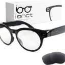 AI Smart Glasses with Camera, 4K HD Video Recording Sunglasses | Photo Capture,Real-Time Translation,Object Recognition,Open-Ear Music, Bluetooth Calls, AI Assistant, Black