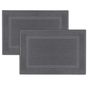 Tens Towels Pack of 2 Bath Mats 100% Cotton, 20 x 32 Inches, Super Absorbent, Hotel Quality Premium Floor Towels, Luxurious, Soft & Quick Dry, Not a Bathroom Rug, Dark Grey
