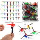 Lenwen  45 Pcs 8 Inch Flying Helicopters Toys Mini Planes Toys for Kids Toddlers Bulk 360° Rotating Helicopter Airplane Toy Party Favors Goodie Bag Stuffers Classroom Prizes