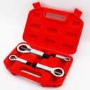 (4 Pack) Metal Nut Splitter Cracker,Heavy Duty Nut Splitter Broken Damaged Nut Removal Splitting Tools,Manual Pressure Nut Cracker Remover Extractor Tool,With portable storage box by FYIYI