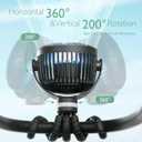 Momcozy 8000mAh Portable Stroller Fan | 27H Ultra-long Battery Life | Detachable 4 Speed 360Rotate | 2 Modes LED Night Light, USB Rechargeable Handheld Cooling Fan for Travel, Car Seat, Bedroom