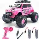 10Leccion Remote Control Car for Girls, Pink RC Truck with Two Rechargeable Batteries, Toys for 3,4,5,6,7,8 Year Old Girls, Ideal Birthday Ideas for Little Girl