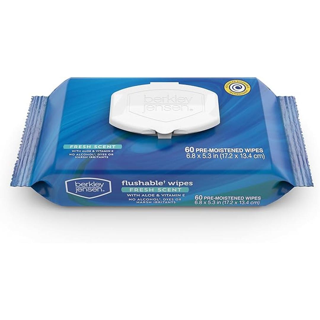 Berkley and Jensen Flushable Cleansing Wipes 1 prs