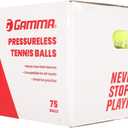 GAMMA Sports Pressureless Tennis Balls Box - Ideal for Practice, Teaching, and Training with High-Visbility Felt - Indoor and Outdoor Court Play -  75 Pack