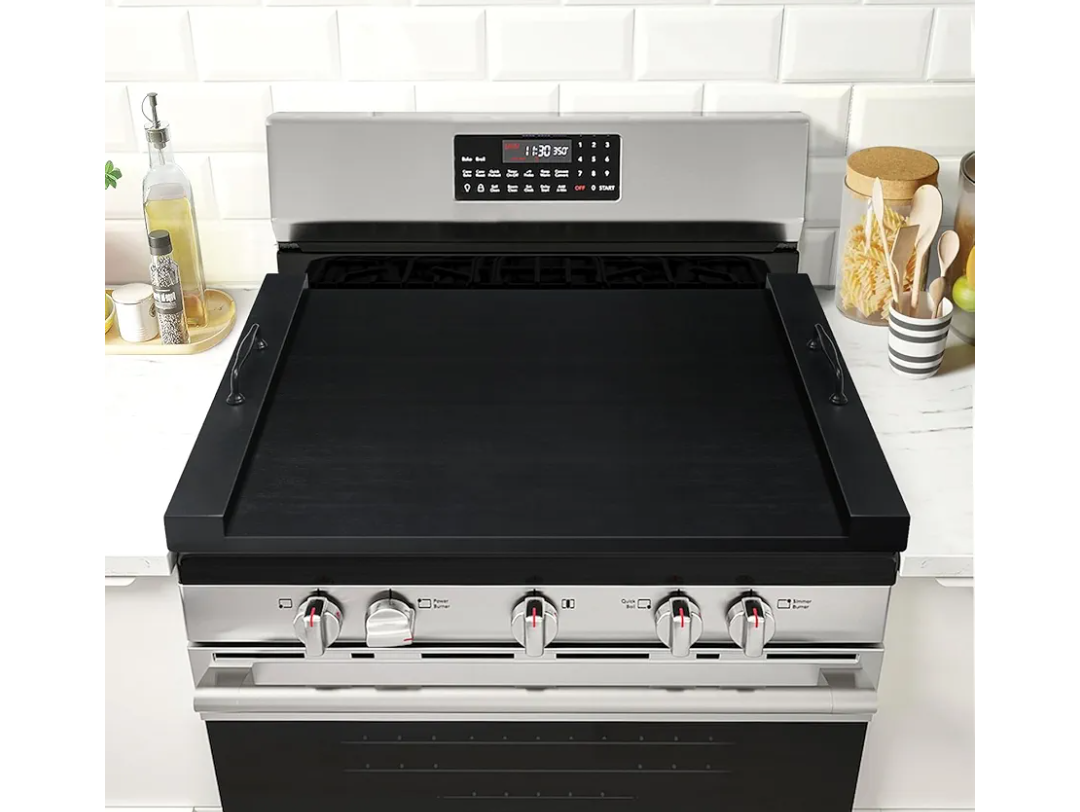 Noodle Board Stove Cover with Handles, Multiple Stove Top Cover Board for Electric/Gas Stove Top(Black), GSC-2212