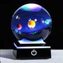 Merkury Innovations Color Changing 3D Floating Solar System Crystal ORB Light