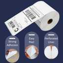 L LIKED 16 Rolls 4" x 6" Direct Blank Thermal Shipping Labels with 450/Roll, 16 Rolls - 7200 Labels