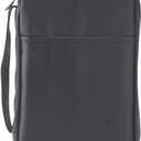 Black Outer Pocket Leather Like Vinyl Bible Cover Case with Handle Large