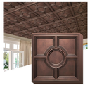 STICKGOO PVC Ceiling Tiles, Antique Copper Decorative Drop Ceiling Tiles 24 x 24in, 12-Pack Panels Cover 48 Sq. Ft