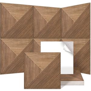 Acoustic Wall Panels, 6-Pack 23.62 X 23.62 Inches Decorative Acoustic Panels, Self-Adhesive Sound Absorbing Acoustical Wall Art for Living Room Bedroom Home Office Studio