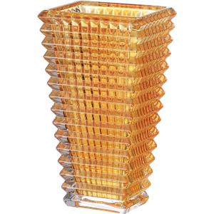 MCMCNCUIU Crystal Vase, Large Crystal Vases for Flowers, Large Flower Vase, Modern Amber Vases for Living Room, Bedroom, Kitchen, Dining Table, Mantle, Wedding, 9 Inches