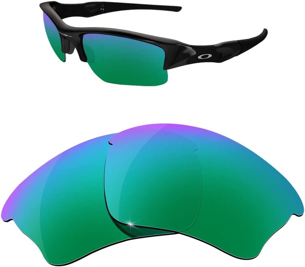 Polarized Replacement Lenses for Oakley Half Jacket XLJ Sunglasses-Multi Optionswith Lens Cloth (Green)