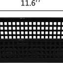 Begale Small Plastic Storage Baskets, Black, 11.6"L x 5"W x 3.4"H, Set of 6