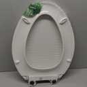 Kohler K-20110-0 Brevia Elongated Toilet Seat with Grip-Tight Bumpers, Quiet-Close Seat, Quick-Attach Hardware, White