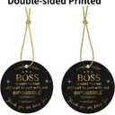 Ceramic Christmas Ornaments - Boss Gifts for Appreciation, Thank You, Farewell - Decorations for Going Away