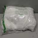 REISEN White Ruffle Shower Curtain Fabric/Cloth Farmhouse Bathroom Sheer Shower Curtain, 72in Long