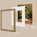 Eletecpro 11x14 Vintage Picture Frame, Glass Cover, Gold, 2-Pack