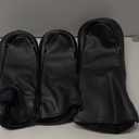 WTLJQQY 3pcs Golf Club Head Covers Set, Driver & Woods Driver Headcover, Fairway Wood Covers, Black, Leather, Golf