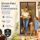 Magnetic Screen Door, Heavy Duty Mesh Door Curtain with Strong Full-Frame Magnets, Hands-Free Self Closing, Pet & Kid Friendly, Keeps Bugs Out, Easy Install for Sliding & Door Frames 58"x78"