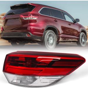 Huray Right Outer Tail Light for Toyota Highlander 2017-2019
LED Taillight Lamp Assembly Replacement for TO2805132 815500E161 Passenger Side