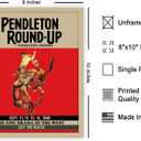 Poster Master Vintage Rodeo Poster - Retro Round-Up Print - Oregon Art - Gift for Men, Cowboy, Animal Lover - Decor for Office, Bedroom, Living Room - 8x10 UNFRAMED Wall Art (Style-03)