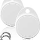 Apple Find My Tracker Tag 2-Pack, IP68 Waterproof Key Finder, Bluetooth Item Locator with Protective Lanyard, Over 1 Year Battery for Wallet & Luggage