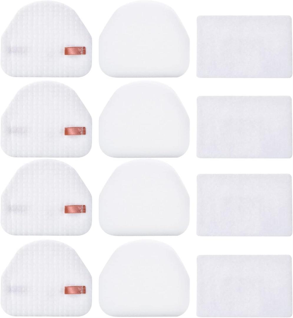 Leadaybetter Filter Replacement for Shark Navigator NV100 NV100 26 NV105 26 NV106 UV300 NV450 NV480 NV482 Light Upright Vacuum Cleaner, 4 Pack Foam & Felt Filters, Compare to Part # XFF450 & XFL100