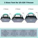 Gorich Beach Tent Sun Shelter for 3-10 Person with UPF 50 UV Protection, Lightweight & Easy Setup Beach Shade Canopy, Portable Beach Shade Tent Beach Cabana