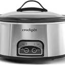 Crock-Pot 6 Quart Programmable Slow Cooker with Timer and Auto Food Warmer Setting, Stainless Steel