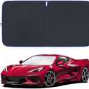 MORNYRAY Car Windshield Sun Shade，Reflector Sunshade Offers Ultimate Protection for Car Interior，Cool Reflective Sun Blocker，Foldable Car Interior Accessories (Black, Small),(59 x 29 inches)