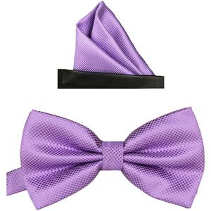 Men's Formal Tuxedo Banded Pre-Tied Bow Tie Set (Lavender)