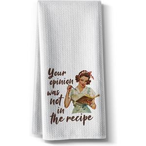 Funny Recipe Kitchen Towels-Microfiber Hilarious Absorbent Hand Towel Dish Rags, for Hostess Mom New Home Housewarming on Birthday,Christmas,Thanksgiving Day,16" x 24"