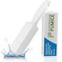 Powerstone Pumice Stone Toilet Bowl Cleaner with Handle (1-pack) - A Solution for Hard Water Stains on Toilets, Grills, Tiles, Grout & Pools