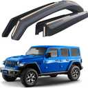 Goodyear Shatterproof in-Channel Window Deflectors for Jeep Wrangler JL 2018-2025/Jeep Gladiator 2020-2025, Rain Guards, Window Visors for Cars, Vent Deflector, Car Accessories, 4 pcs - GY003423LP
