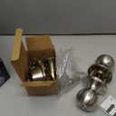 2 Sets All Keyed Same Entry Door Knob and Single Cylinder Deadbolt Combo Set, Round Ball Satin Nickel Exterior Door Knobs with Lock and Keys for Entrance and Front Door