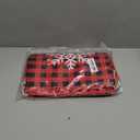 Windyun 16 Pcs Christmas Drawstring Bags Bulk Large Xmas Buffalo Plaid Drawstring Cloth Gift Bags 12 x 16 Inch Gift Wrapping Storage Sack for Party Favor (Red and Black Buffalo Plaid)