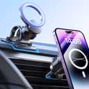 LISEN for MagSafe Car Mount [95% Increase Magnetism] Magnetic Phone Holders for Your Car,Car Accessories for Men Women Truck 360 Dashboard Vent Phone Mount for Garmin GPS Fit iPhone 16 15 14 13 12 (Black)