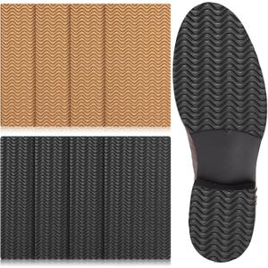 Eurzom 8 Pcs Shoe Grips on Bottom of Shoes No Slip Bottom Pad Self Adhesive Sole Protector Anti Slip Grips for Heel No Skid Pads for Sneakers Slippers(5.9 x 3.2 Inch,Black, Nude)