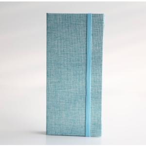 Photo Booth Photo Album - For Wedding or Party - Side Slide In 2X6 Picture Holder  Guest Book & Memory Keepsake  Linen Hard Cover With Band Keeps Photobooth Picture Prints Safe (DRIZZLE BLUE)