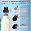 Cat Nail - Safe Cut Cat Nail Trimmer with Three Grinding Heads, Pet Nail Clippers with Light, Two Adjustable with 360 Grinding Settings, Ultra-Quiet, for All Cats  Dogs (White)