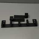 PMMASTO Over The Door Hooks, Door Hanger Hook for Hanging, Coat Rack Organizer for Bathroom, Towel Holder Bathroom Accessories (Black 5 T-Hooks-Fits 1-3/4" Thick Door)