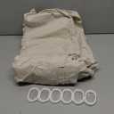 Seasonwood Beige Ruffle Shower Curtain Neutral Shower Curtain Button Design Farmhouse Country Style Rustic Decorative Fabric Shower Curtains (72"W x 72"L (Pack of 1), Natural)