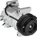 Air Conditioner AC Compressor With Clutch for Chevrolet Express/GMC Savana 1500 2500 3500 4.3L 4.8L 5.3L 6L 6.6L 2008 2009, for Silverado/Sierra 1500 2500 3500 HD 4.3 6.6 2003-2013