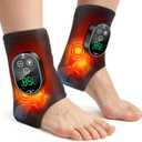 2PCS Cordless Neuropathy Foot Massager, Ankle Massager for Pain Relief, Ankle Heating Pad Plantar Fasciitis Relief, Black